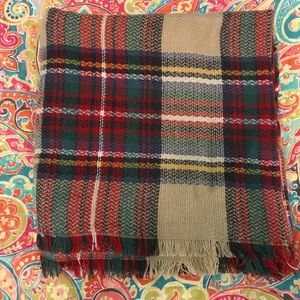 Plaid Blanket Scarf